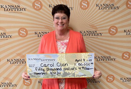 Carol Coon won $50,000 from her Powerball ticket!