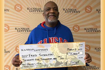 Fred Singleton's Lottery method proved fruitful with a $75,000 win!